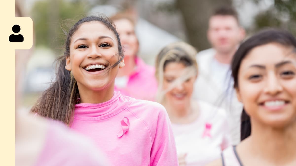 Women participating in a cancer fundraising run