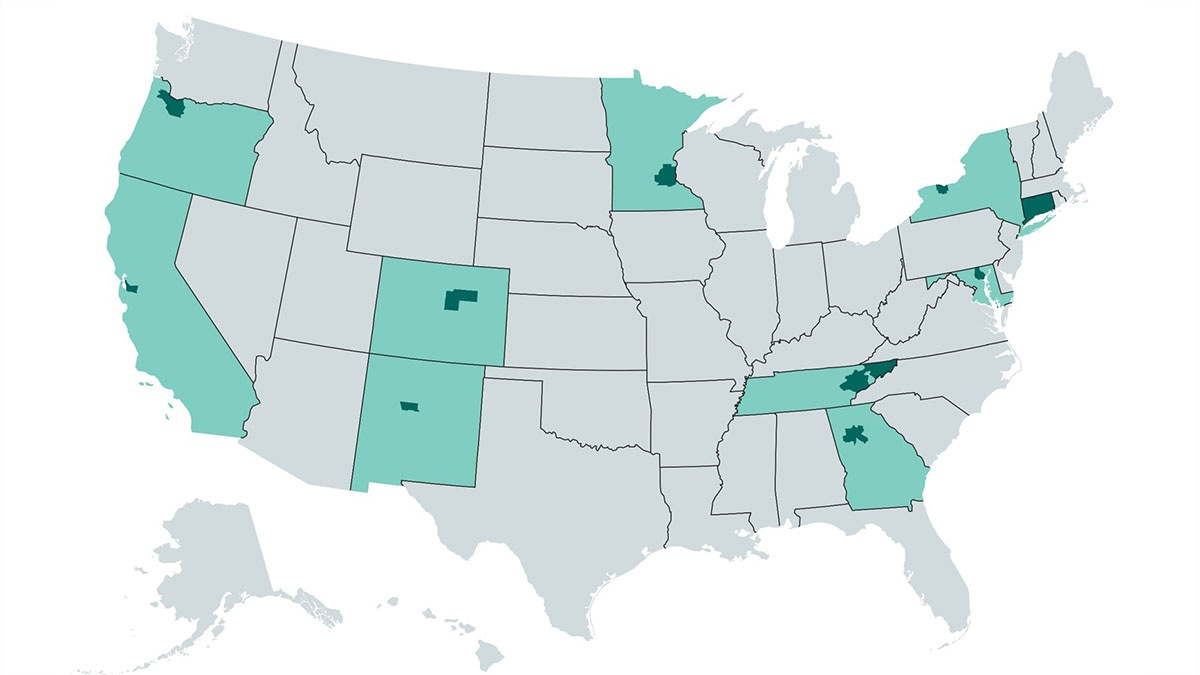 map showing Emerging Infections Program sites