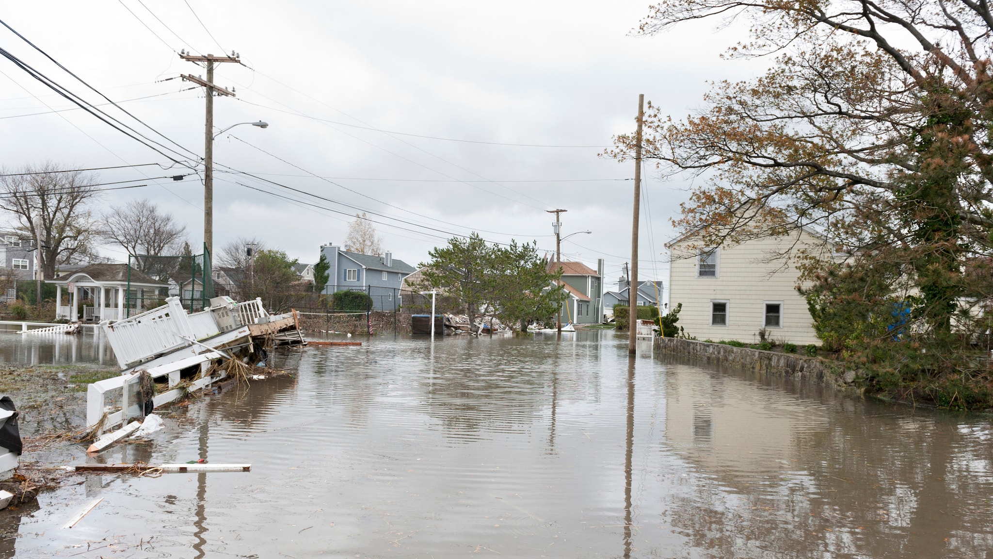 Flooded area after disaster