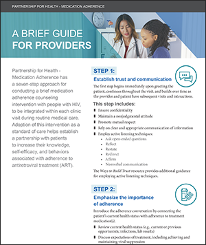 pfh medication adherence - provider guide