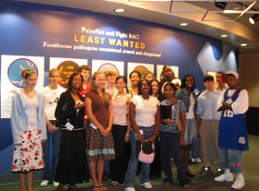 Group of students in front of CDC’s PulseNet