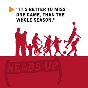 It's better to miss one game than the whole season - graphic