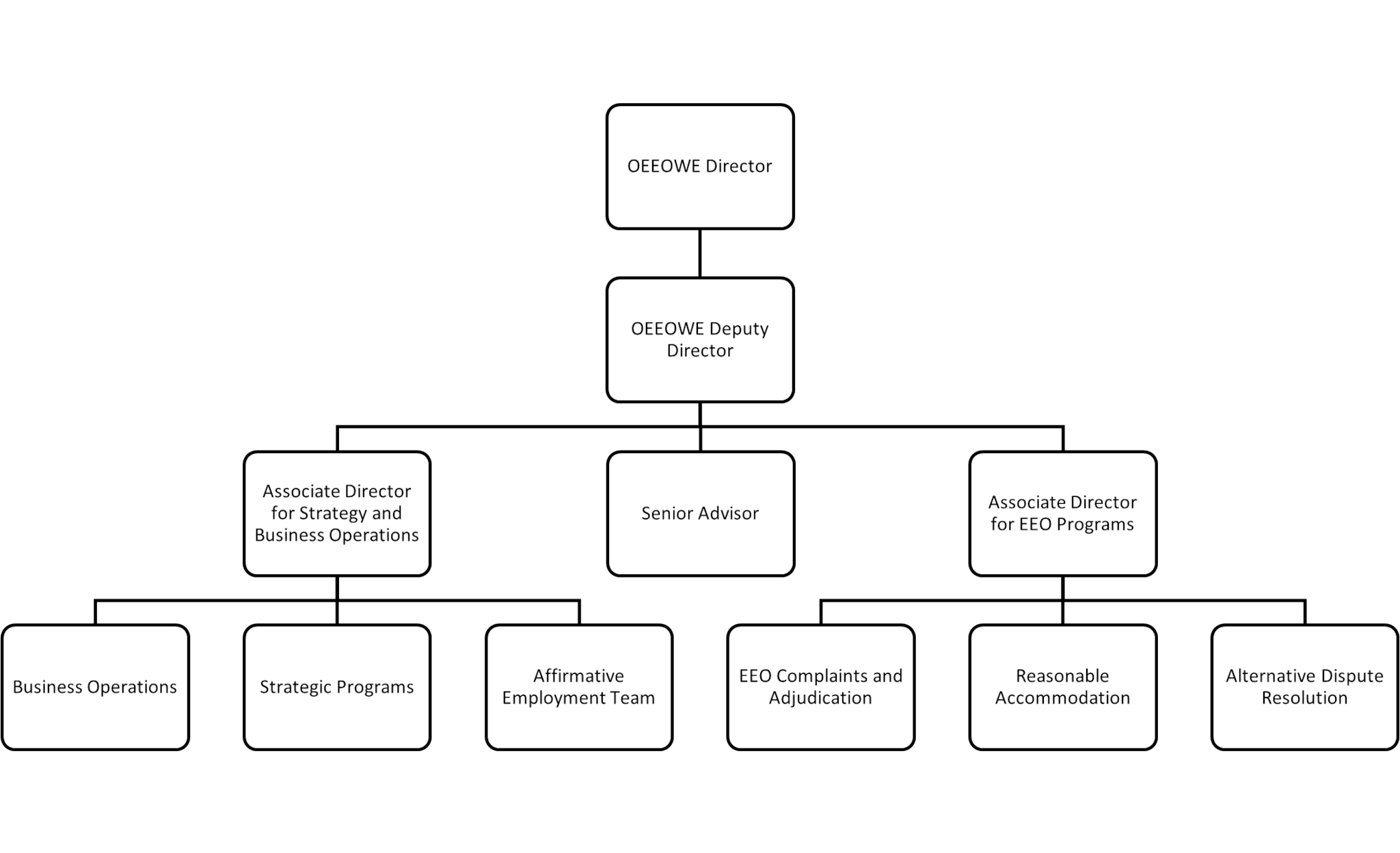 Chart showing organizational structure of OEEOWE.