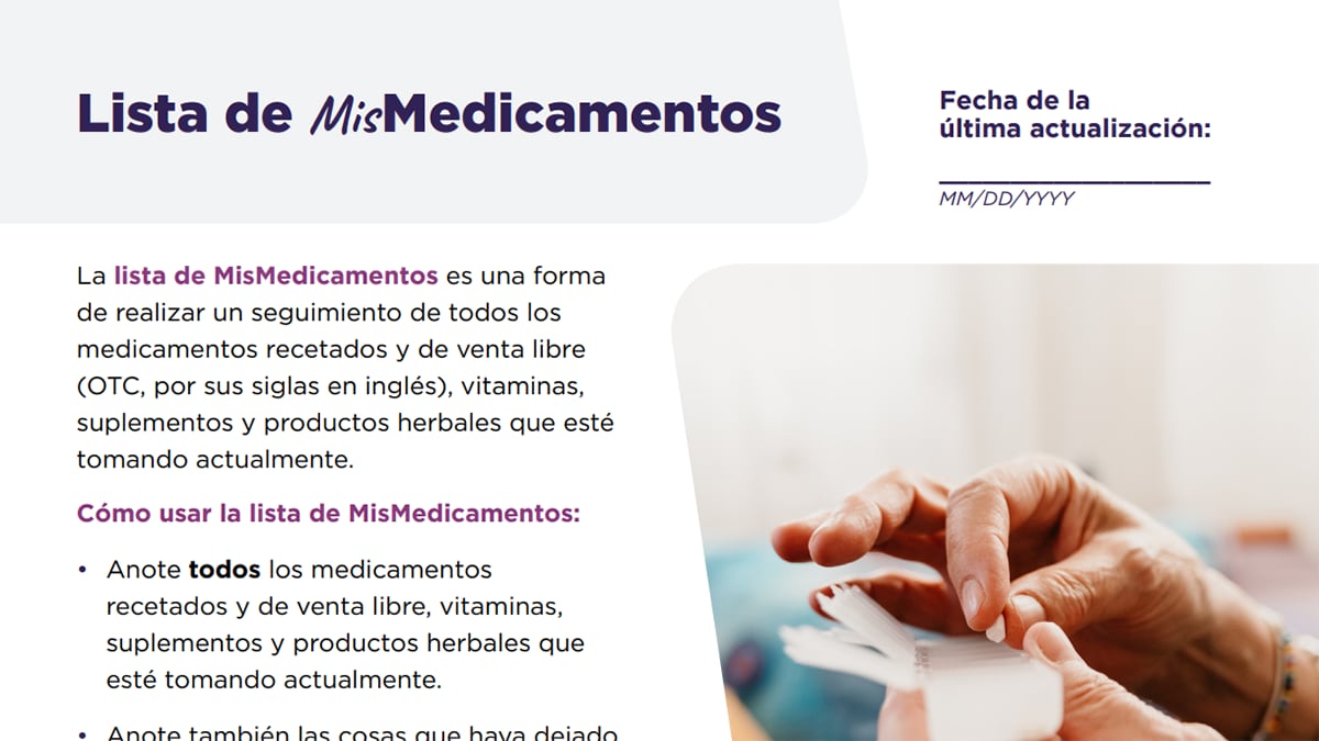 mymedications list spanish