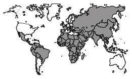 Image depicting areas on a map affected by Wild Poliovirus in 1988.