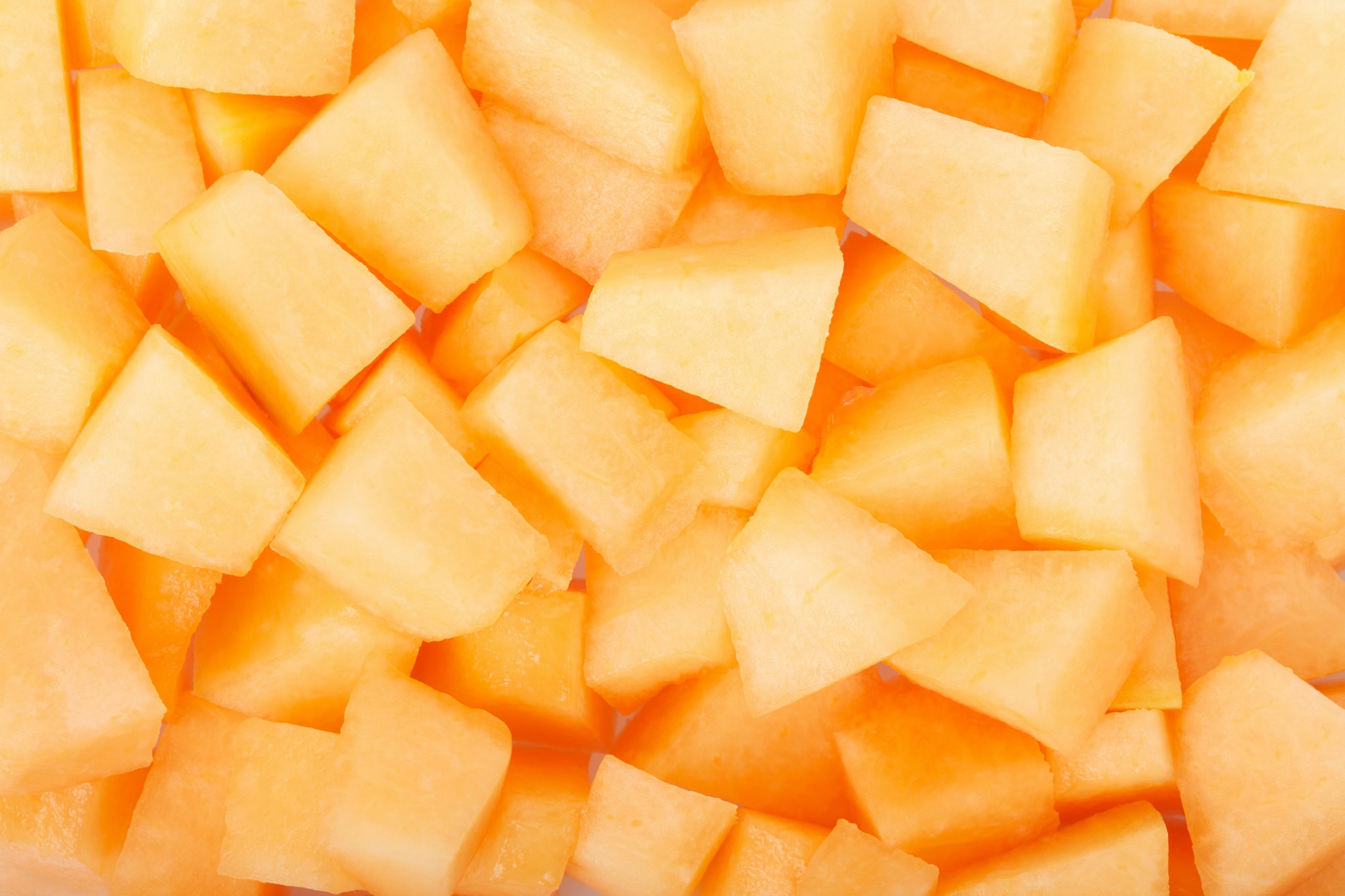 Image of sliced up pieces of cantaloupe