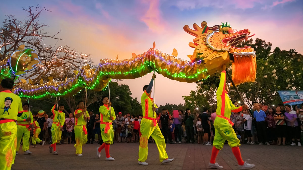 Dragon dance celebration.