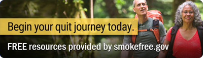 Today I start my quit journey. Free resources provided by smokefree.gov