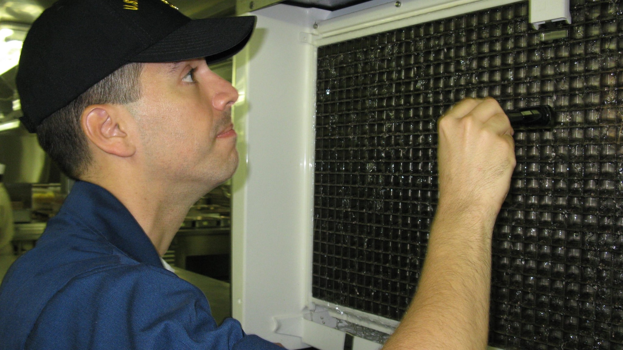 Cruise ship inspector conducting an inspection.